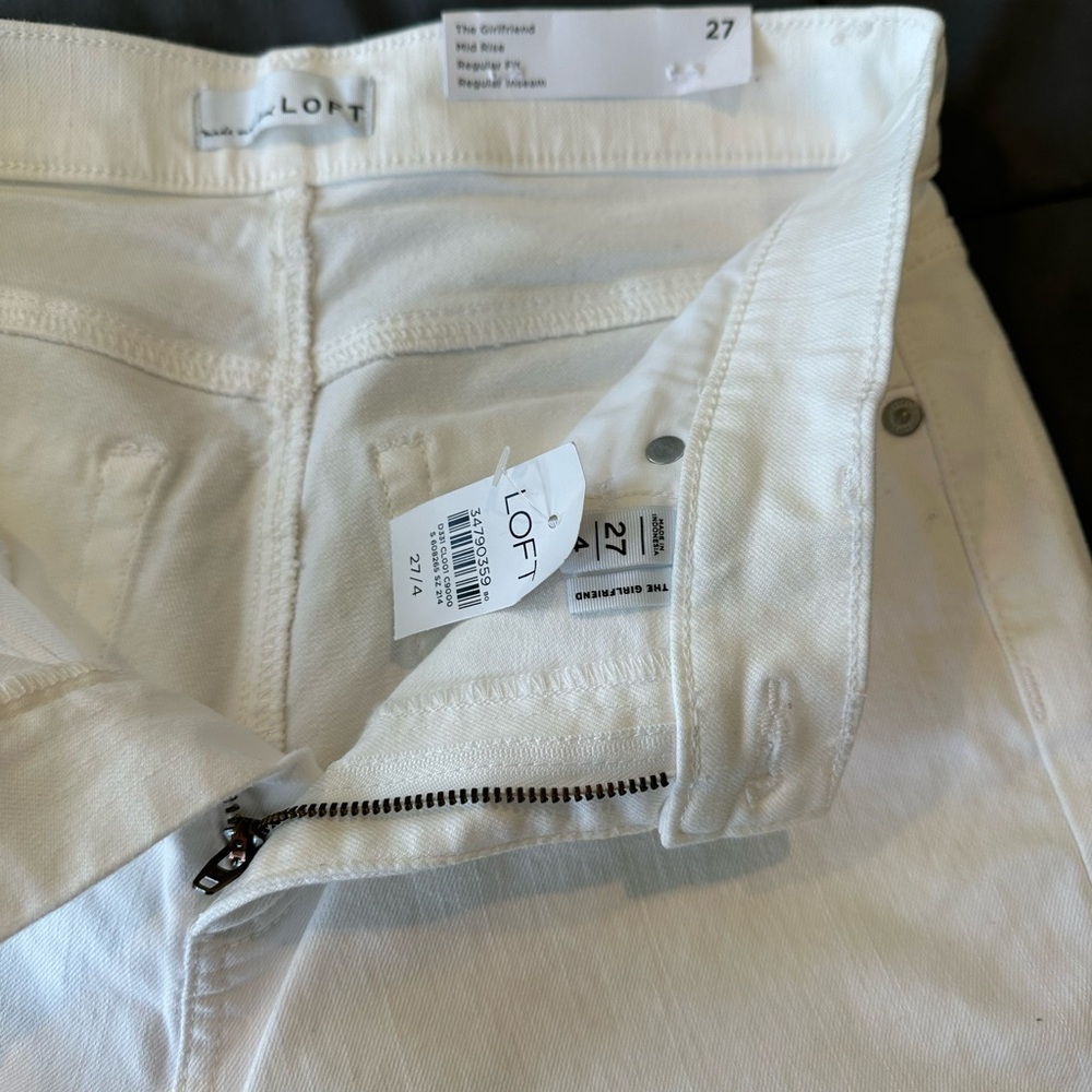 LOFT white denim jeans new with tags - Picture 3 of 10